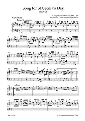 George Friedrich Handel: Song For St. Cecilia's Day: Gemischter Chor mit Ensemble