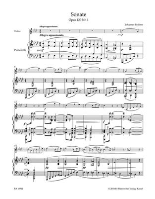 Johannes Brahms: Sonatas In F Minor And E-Flat For Violin: Violine mit Begleitung