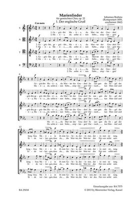 Johannes Brahms: Der englische Gruß: Gemischter Chor A cappella