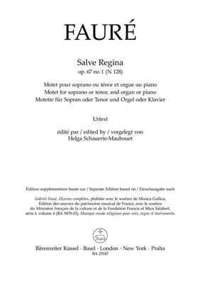 Gabriel Fauré: Salve Regina: Gesang mit Klavier