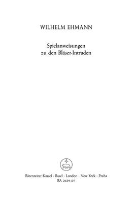 Blaser-Intraden zum Wochenlied: Sonstige Holzbläser