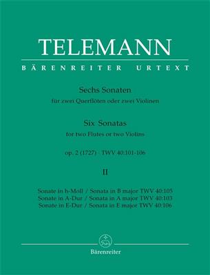 Georg Philipp Telemann: Six Sonatas Op 2 Book 2: Flöte Duett