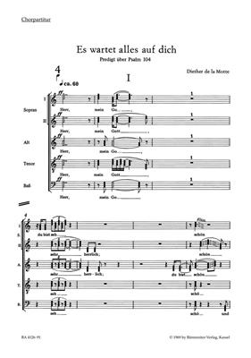 Diether de la Motte: Es wartet alles auf dich: Gemischter Chor mit Begleitung