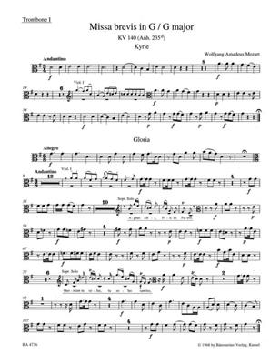 Wolfgang Amadeus Mozart: Missa brevis in G major K.140: Gemischter Chor mit Begleitung