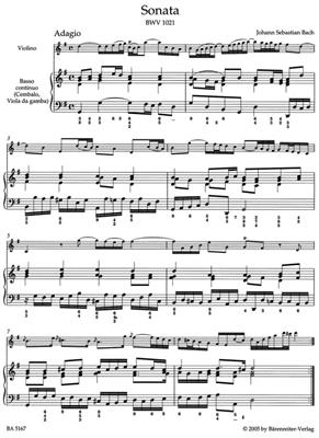 Johann Sebastian Bach: 2 Sonatas For Violin G Bwv 1021 E Min Bwv 1023: Violine Solo