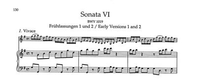 Johann Sebastian Bach: Six Sonatas BWV 1014-1019: Violine mit Begleitung