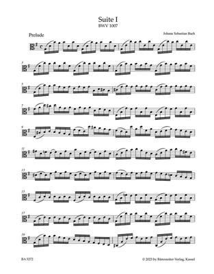 Johann Sebastian Bach: Sechs Suiten für Violoncello solo: Viola Solo
