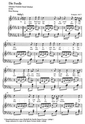 Franz Schubert: Die Forelle D 550 Op. 32: Gesang mit Klavier