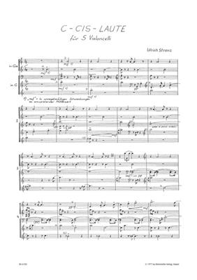 Ulrich Stranz: C-Cis-Laute: Cello Ensemble