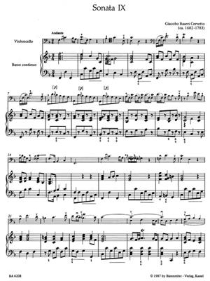 Giacobbe Cervetto: Sonatas 2 Op 2-9,5 Vc Bc: Cello mit Begleitung
