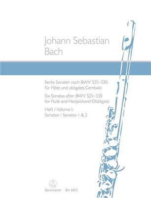 Johann Sebastian Bach: Sechs Sonaten nach BWV 525-530 für Flöte und B.c.: Flöte mit Begleitung