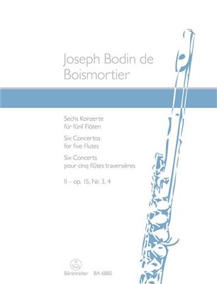 Joseph Bodin de Boismortier: Six Concerts for five Flutes op. 15: Flöte Ensemble