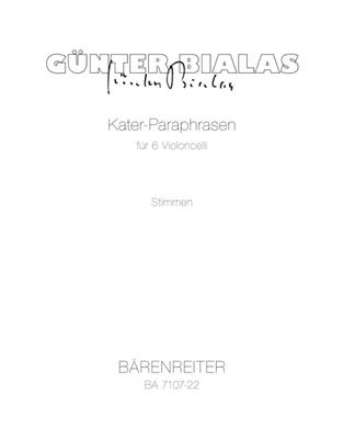Günter Bialas: Kater-Paraphrasen: Cello Ensemble