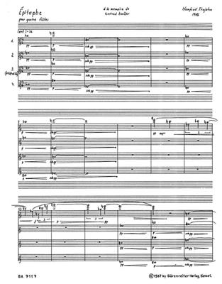 Manfred Trojahn: Epitaphe: Flöte Ensemble