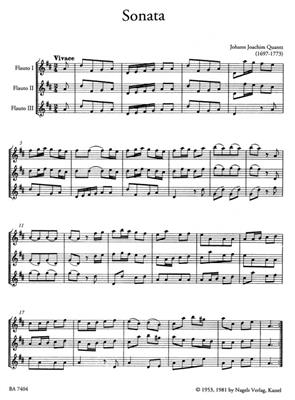 Johann Joachim Quantz: Sonata for three Flutes: Flöte Ensemble