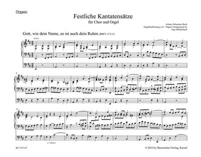 Johann Sebastian Bach: Festive Choral settings from Cantatas: (Arr. Ingo Bredenbach): Gemischter Chor mit Begleitung
