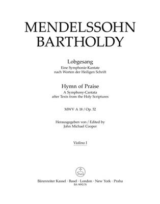 Felix Mendelssohn Bartholdy: Lobgesang / Hymn of Praise op. 52 MWV A 18: Orchester