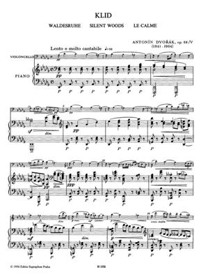 Antonín Dvořák: Silent Woods: Cello mit Begleitung