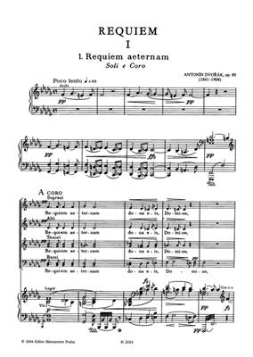 Antonín Dvořák: Requiem Op.89: Gesang mit Klavier