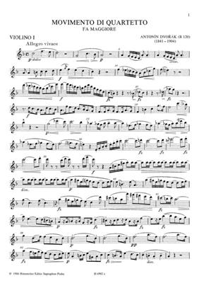 Antonín Dvořák: Quartettsatz: Streichquartett