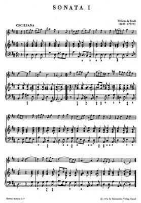 Willem de Fesch: Six Sonatas for Violin: Violine mit Begleitung