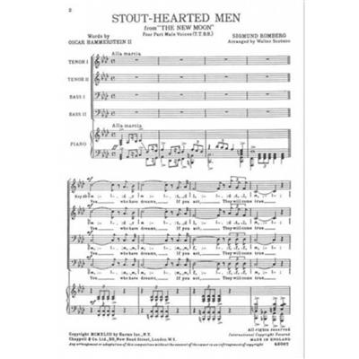 Sigmund Romberg: Stout-Hearted Men: Männerchor mit Klavier/Orgel