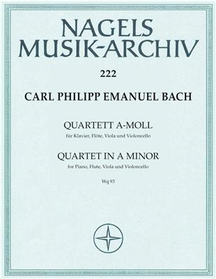 Carl Philipp Emanuel Bach: Quartet 1 Amin Wq93 Fl (Vn), Vla, Vc, Pf: Kammerensemble