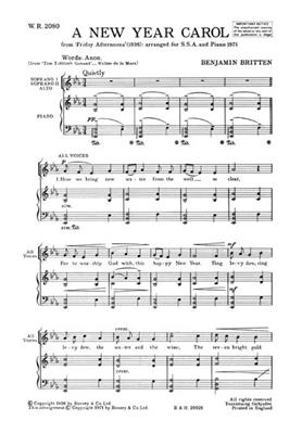 Benjamin Britten: A New Year Carol: Kinderchor mit Klavier/Orgel