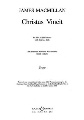 James MacMillan: Christus Vincit: Gemischter Chor mit Begleitung