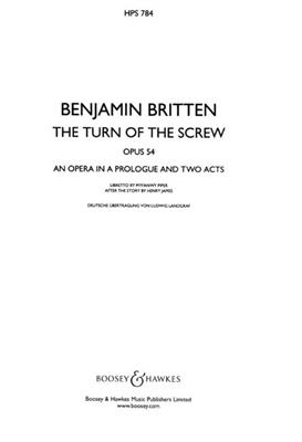 Benjamin Britten: Turn Of The Screw Op.54: Gemischter Chor mit Ensemble