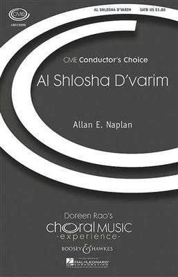 Allan Naplan: Al Shlosha d'Varim: Gemischter Chor mit Klavier/Orgel