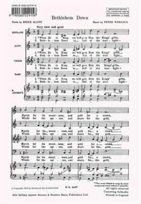Peter Warlock: Bethlehem Down: Gemischter Chor A cappella