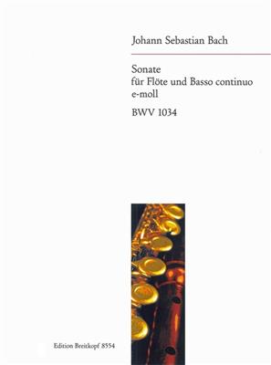 Johann Sebastian Bach: Sonate E Bwv1034: Flöte mit Begleitung