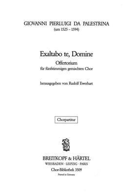 Giovanni Pierluigi da Palestrina: Exaltabo te Domine: Gemischter Chor mit Begleitung