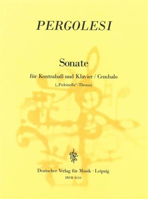 Giovanni Battista Pergolesi: Sonate (Pulcinella Thema): Kontrabass mit Begleitung