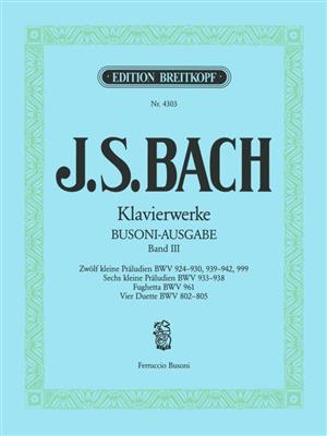 Johann Sebastian Bach: Kleine Präludien: (Arr. Ferruccio Busoni): Klavier Solo
