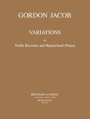Gordon Jacob: Variations: Altblockflöte mit Begleitung