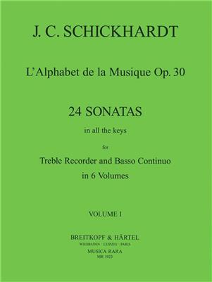 Johann Christian Schickhardt: L'Alphabet: Sonaten op.30/1-4: Altblockflöte mit Begleitung