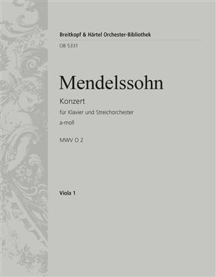 Felix Mendelssohn Bartholdy: Klavierkonzert a-moll: Streichorchester mit Solo