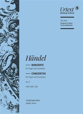 Georg Friedrich Händel: Complete Organ Concertos ? Study Scores: Orgel