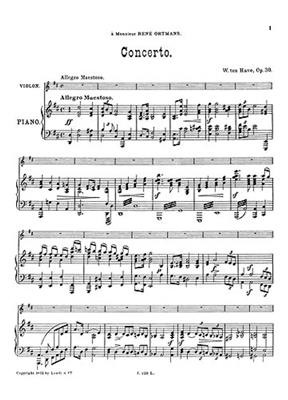 Willem Ten Have: Violin Concerto Op.30: Violine mit Begleitung