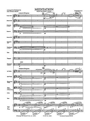 Meditation From Thais (Score And Parts): Orchester