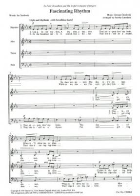George Gershwin: Fascinating Rhythm: (Arr. Antony Saunders): Gemischter Chor mit Begleitung