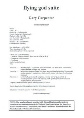 Gary Carpenter: Flying God Suite Uk Parts: Bläserensemble