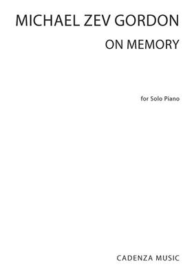 Michael Zev Gordon: On Memory: Klavier Solo