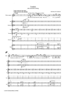 Michael Zev Gordon: Yankele (Study Score): Kammerensemble