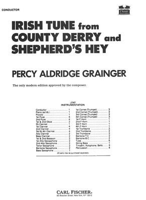 Percy Aldridge Grainger: Irish Tune from County Derry And Shepherd's Hey: Blasorchester