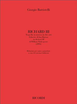 Giorgio Battistelli: Richard III: Opern Klavierauszug