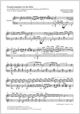 Richard Wagner: Freudig begrüßen wir die Halle: (Arr. Felix Mottl): Gemischter Chor mit Klavier/Orgel