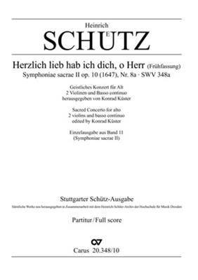 Heinrich Schütz: Herzlich lieb hab ich dich, o Herr [Frühfassung]: Kammerensemble